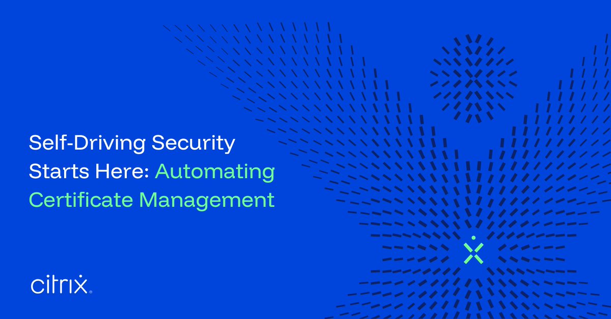 Certificate lifespans are shortening, making manual management feel impossible. #NetScaler's new certificate automation helps solve this challenge. Learn more: spr.ly/6011CJqwx #CitrixTechZone