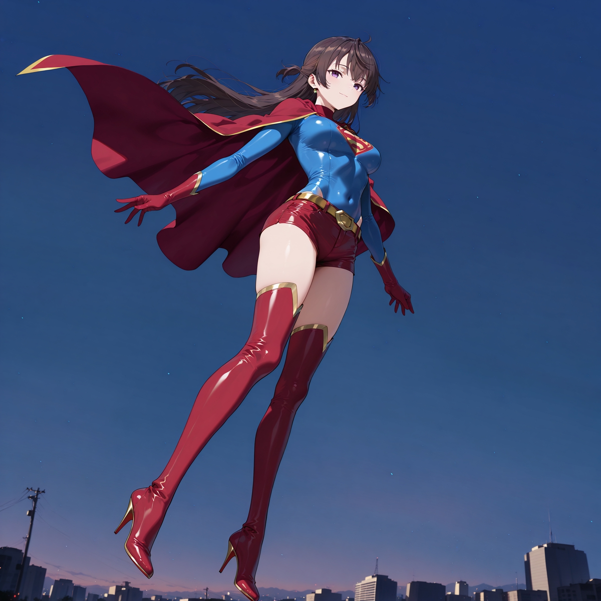 YolandatheVamp's tweet photo. (Suou Yuki "Supergirl") by Chih https://t.co/CELLsWDQVn
#cape #cloak #AIart #latex #leather #largebreasts #boots #gloves #skirt #spats #tights #DC #supergirl📷 #SuouYuki #Roshidere #bodysuit #brownhair #longhair #heels #skintight #leotard #brunette https://t.co/358N4DDBfT