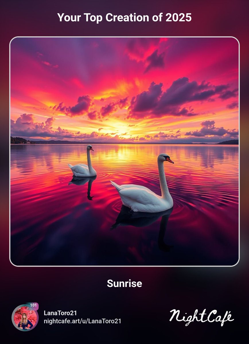 #Nightcafe #Wrapped2025 
#Gratitude 

I'd like to thank #nightcafeTeam for a great opportunity to express my creativity &amp; create my unique digital content which I was able to share with you all year round ❤️