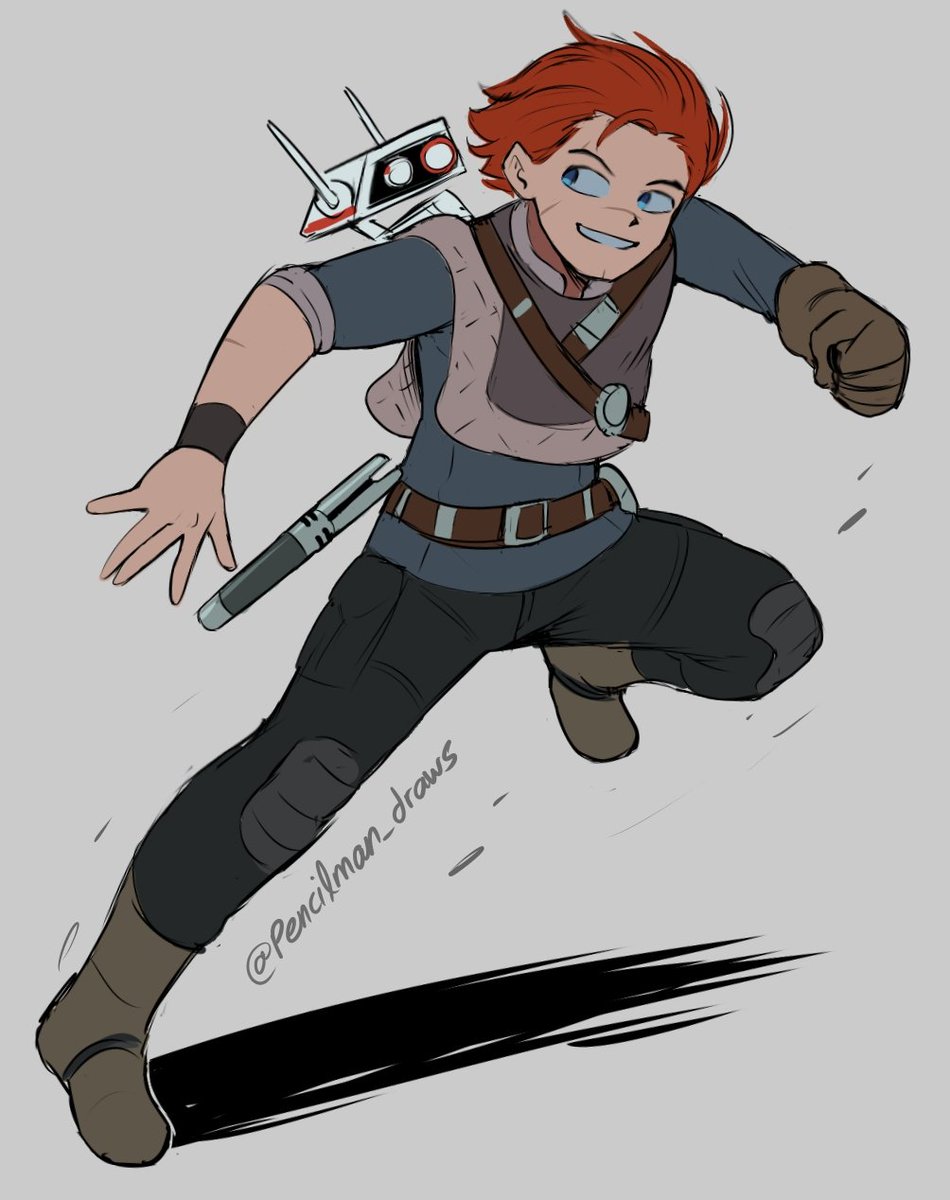 Tengo que decidirme por un estilo para dibujar a cal kestis y en el futuro a mas personajes de star wars