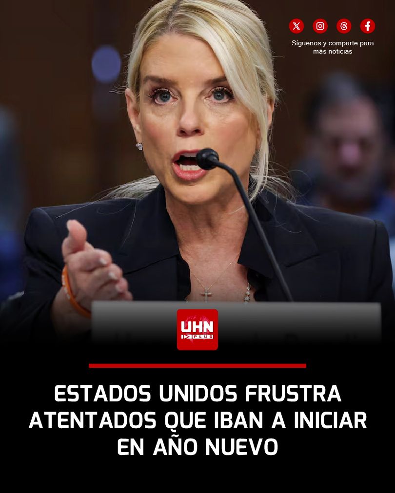 🇺🇸‼️ | ÚLTIMA HORA — La fiscal general Pamela Bondi acaba de informar que el Departamento de Justicia y el FBI han frustrado un atentado terrorista masivo en California, preparado para ejecutarse en la noche de Año Nuevo (31 de diciembre). El grupo de extrema izquierda Turtle
