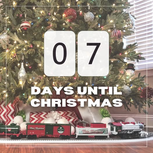 ONE WEEK until Christmas! 🎄🚂 Let's see those trains running under your tree!
