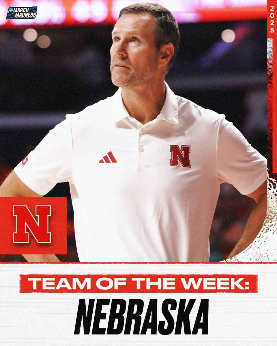 MarchMadnessMBB's tweet image. 🏆 Weekly Awards from @TheAndyKatz 🏆 

Team of the Week: Nebraska
Player of the Week: Melvin Council Jr. 
Freshman of the Week: AJ Dybantsa
