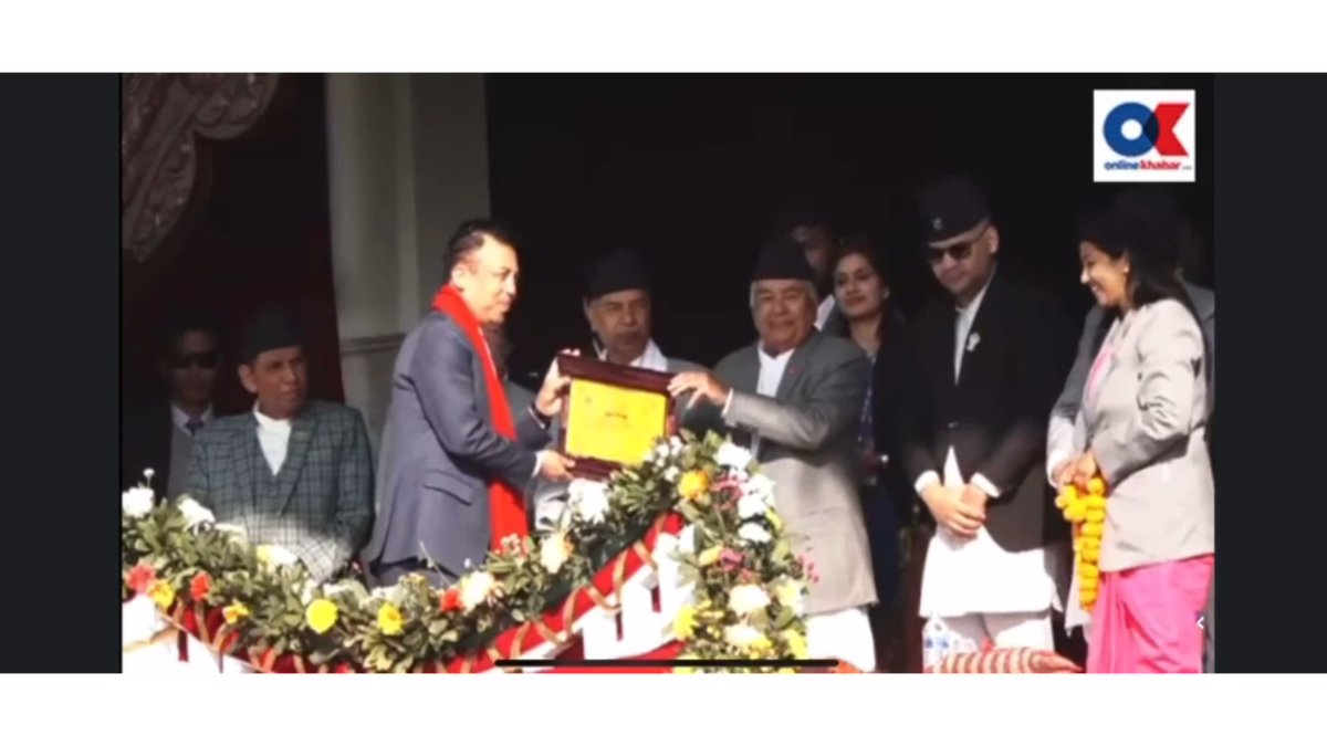 dr_khadgi's tweet photo. Honored to be recognized by the Rt. Honorable President of Nepal for my contribution to the field of Urology. 
. Grateful to Kathmandu Metropolitan City on the occasion of Municipality Day for this meaningful honor. https://t.co/YhOFNCkfc4