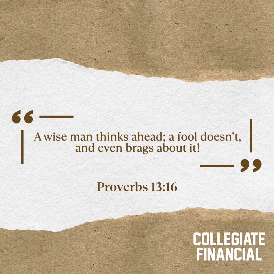 What does the Bible say about money? 💰✞

This verse reminds us that wisdom shows up in preparation. Thinking ahead isn’t about fear—it’s about stewardship. Planning, saving, and making thoughtful decisions today help protect against uncertainty tomorrow.

Ignoring the future or