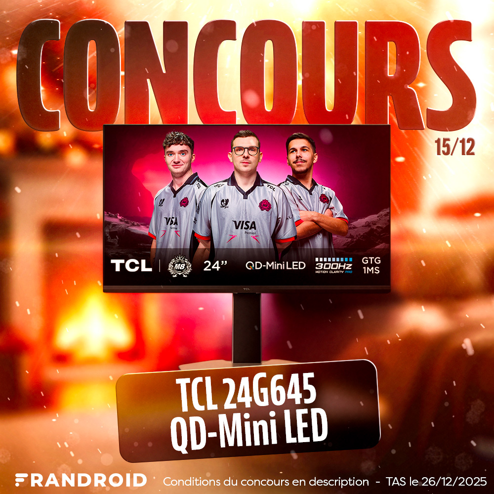 Frandroid's tweet image. #CONCOURS JOUR 15 🎄
Gagnez un moniteur gaming TCL !
Pour participer :
1️⃣Tweet #FrandroidOffreMoi + Moniteur Gaming 24G645
2️⃣ RT + Like
3️⃣ Follow @Frandroid + @TCL_TV_FR