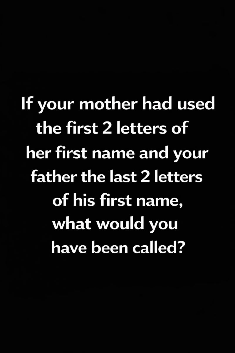 theamelia__'s tweet image. Parents + letters = your name?