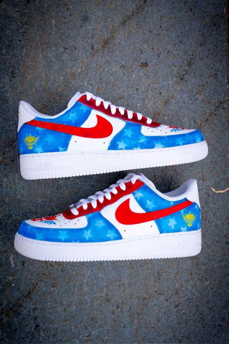 Ecentrikart's tweet photo. Cody custom Air Force 1, 2026 version https://t.co/aaFyg57LyV