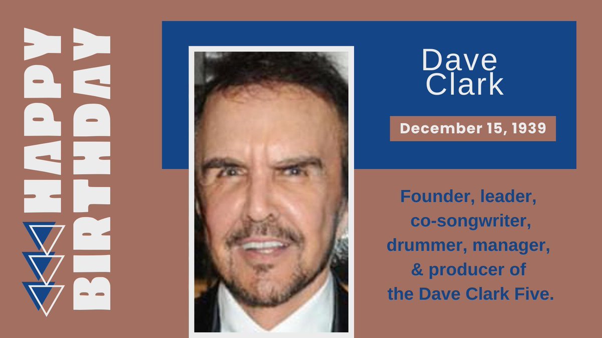 TweetingTruman's tweet photo. Happy 86th Birthday to the founder, leader, co-songwriter, drummer, and producer of the Dave Clark Five, Dave Clark!
#DaveClark
#DaveClarkFive
#MusicTrivia
#MusicHistory https://t.co/6HQlfut6VJ
