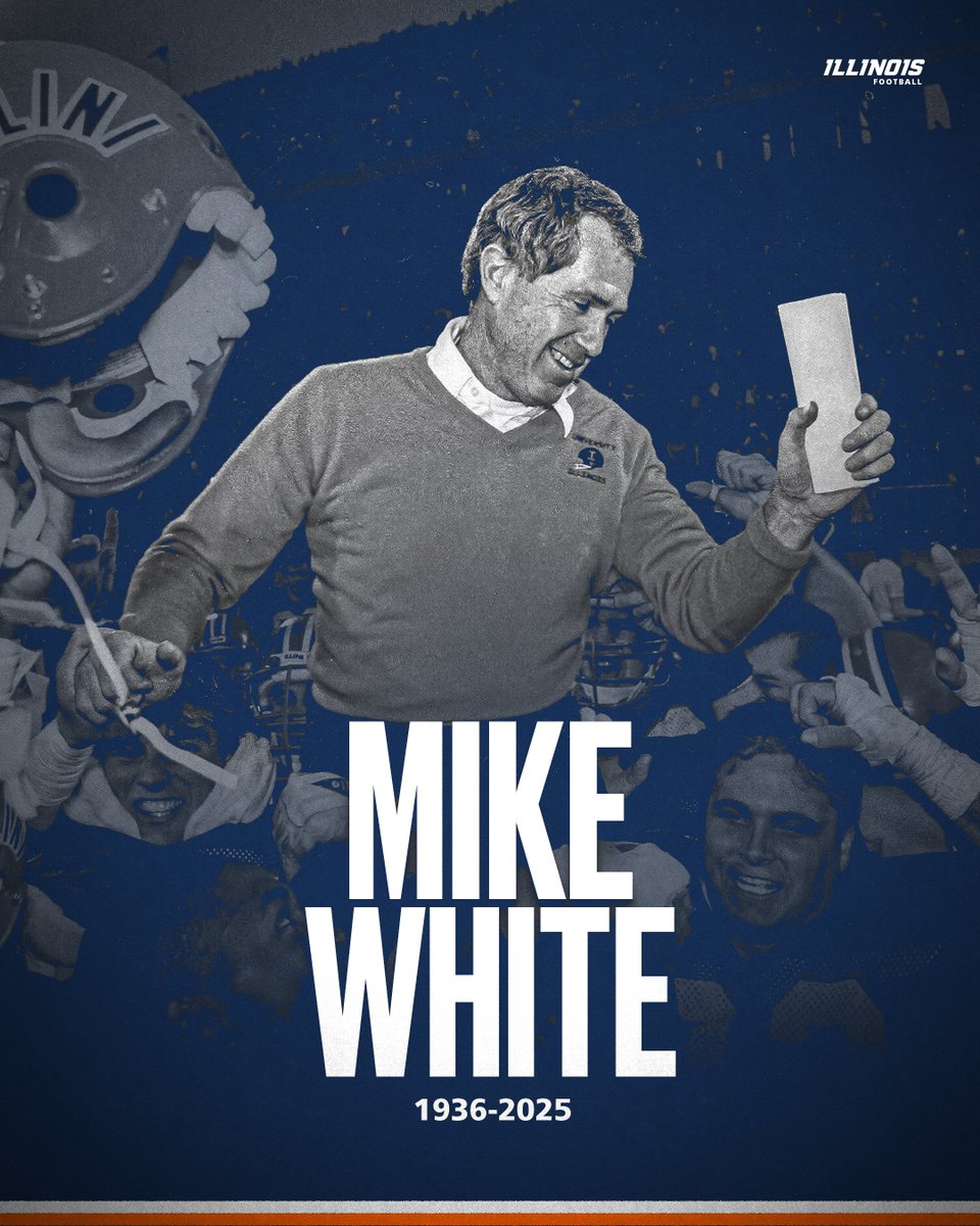 IlliniFootball's tweet image. We mourn the passing of Coach Mike White — 1983 Big Ten Champions.
