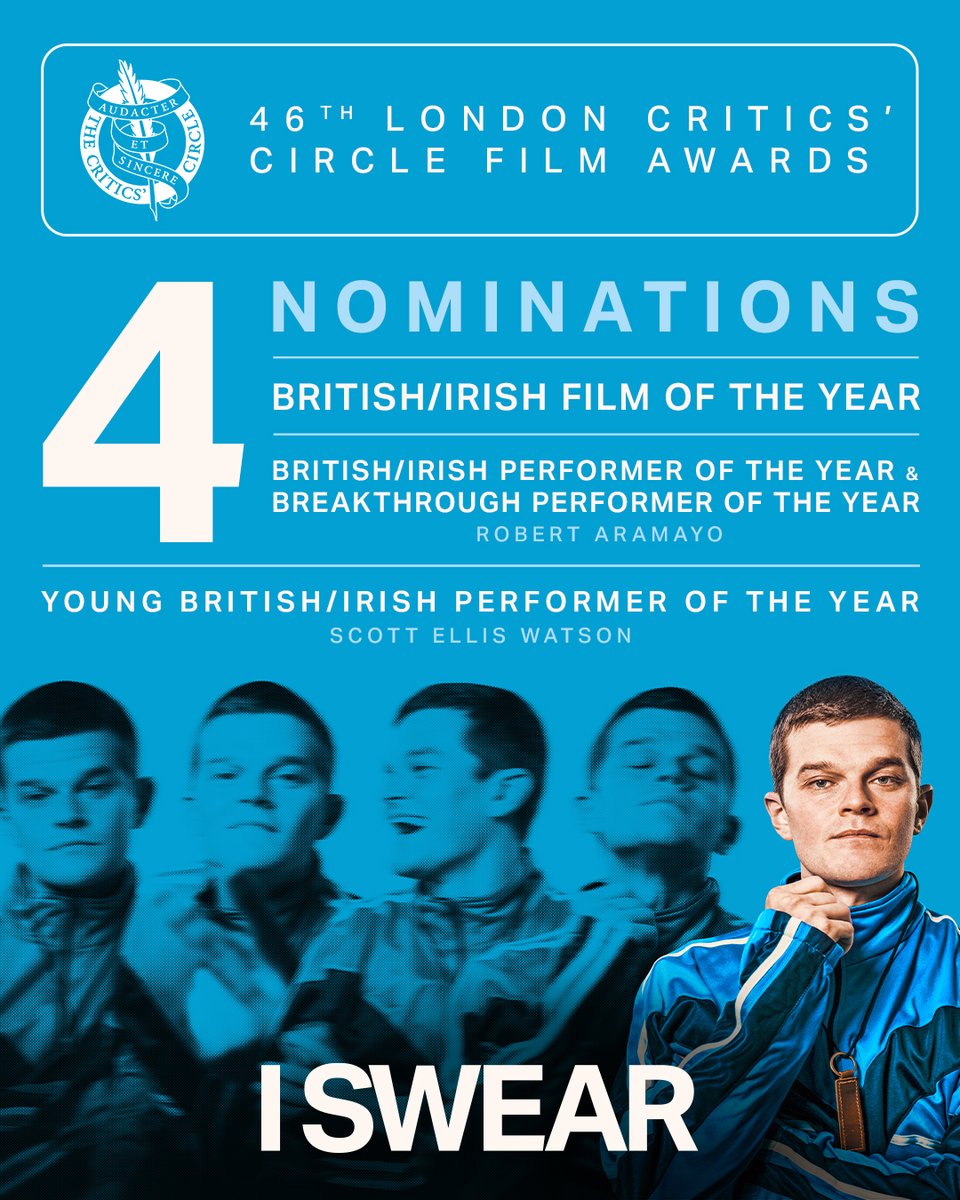 Congratulations to the cast and crew of I Swear for their nominations at The 46th London Critics’ Circle Film Awards 💙