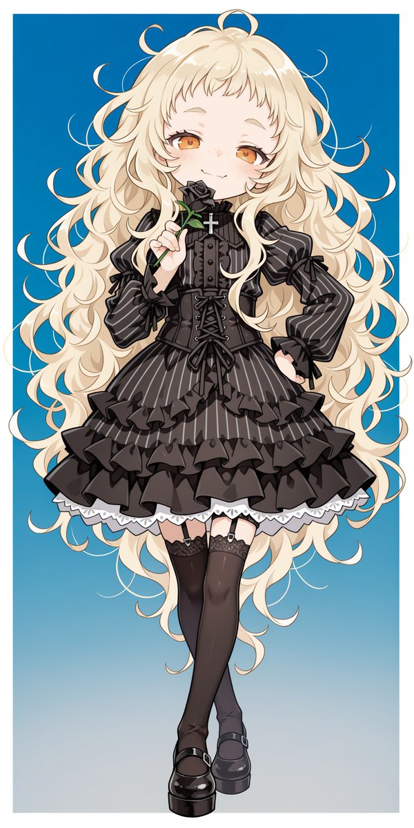 黒ゴスロリ・黒バラ金髪少女

「オトナっぽい～？」

（タップ/クリックで全身像見られます）