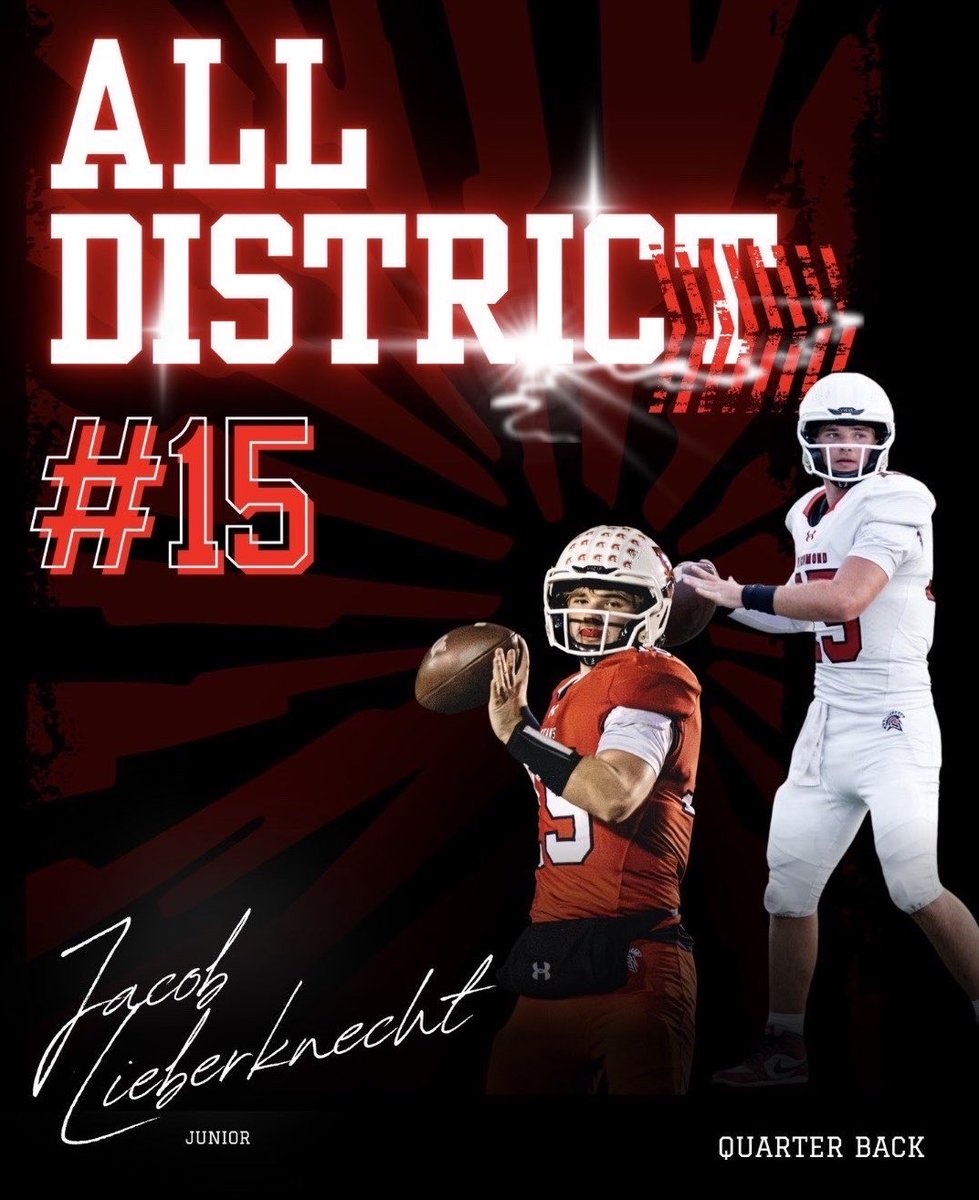Super blessed to be named to the Class 3 district 8 All-District team!! 
Thank you to all of my coaches and teammates!
