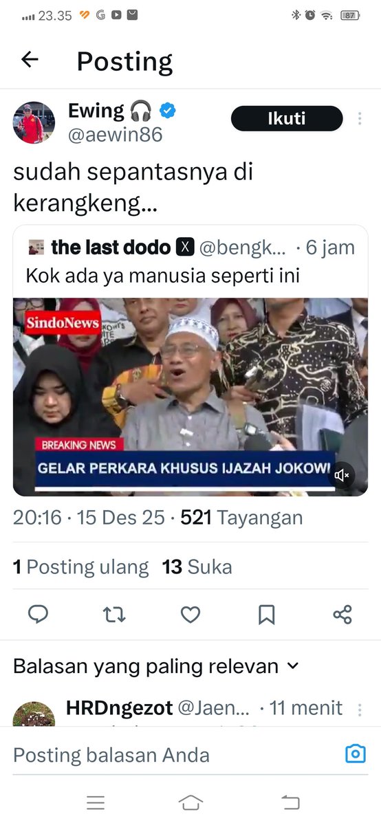 Dua Termul (<a href="/bengkeldodo/">𝘁𝗵𝗲 𝗹𝗮𝘀𝘁 𝗱𝗼𝗱𝗼‏‎ 🆇</a>  dan <a href="/aewin86/">Ewing 🎧</a> )   lagi bekerja nih....demi dapur ngebul.