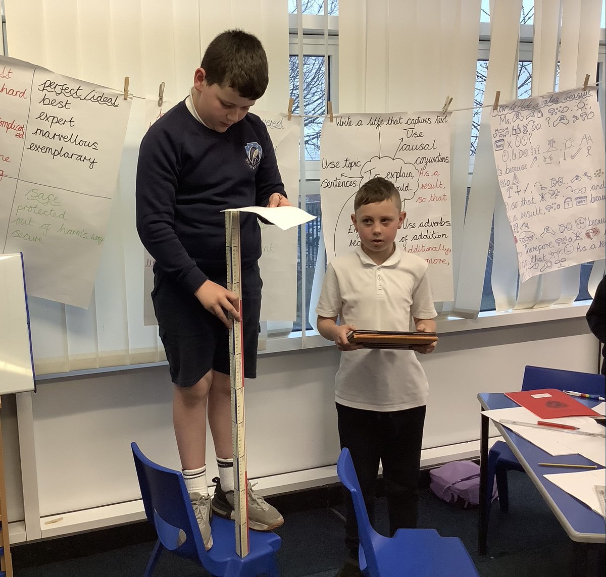 OLSP_Heywood's tweet photo. Year 5 investigated air resistance and gravity today as part of their science topic on forces. #olspscience @CSEL_STOC https://t.co/XmjxSPpRWF