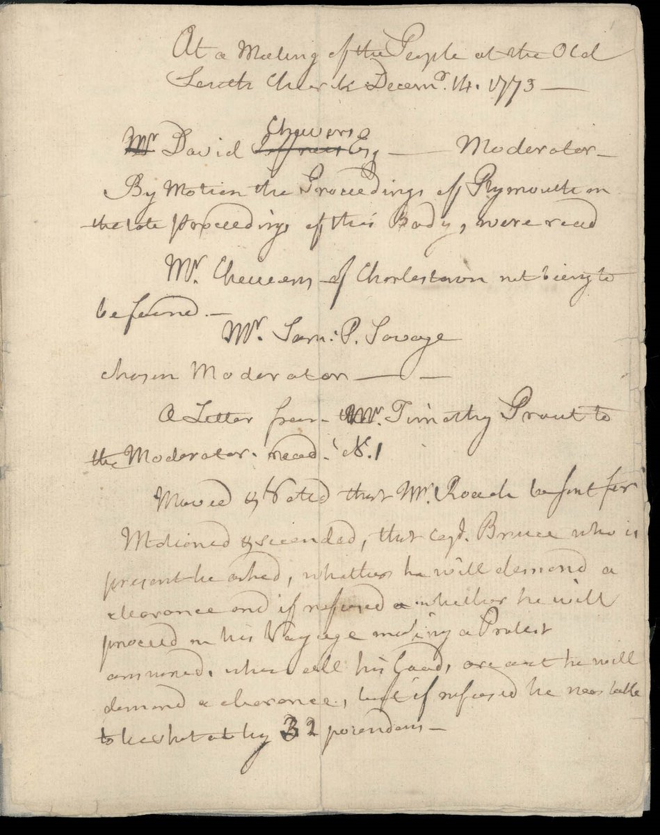 SusanMcLaughli2's tweet photo. How did the people of Boston decide to dump the tea into the harbor? By committee!
Read the #BostonTeaParty meeting minutes of the 14-16 December 1773
#PrimarySource https://t.co/KH3MBDX8T8