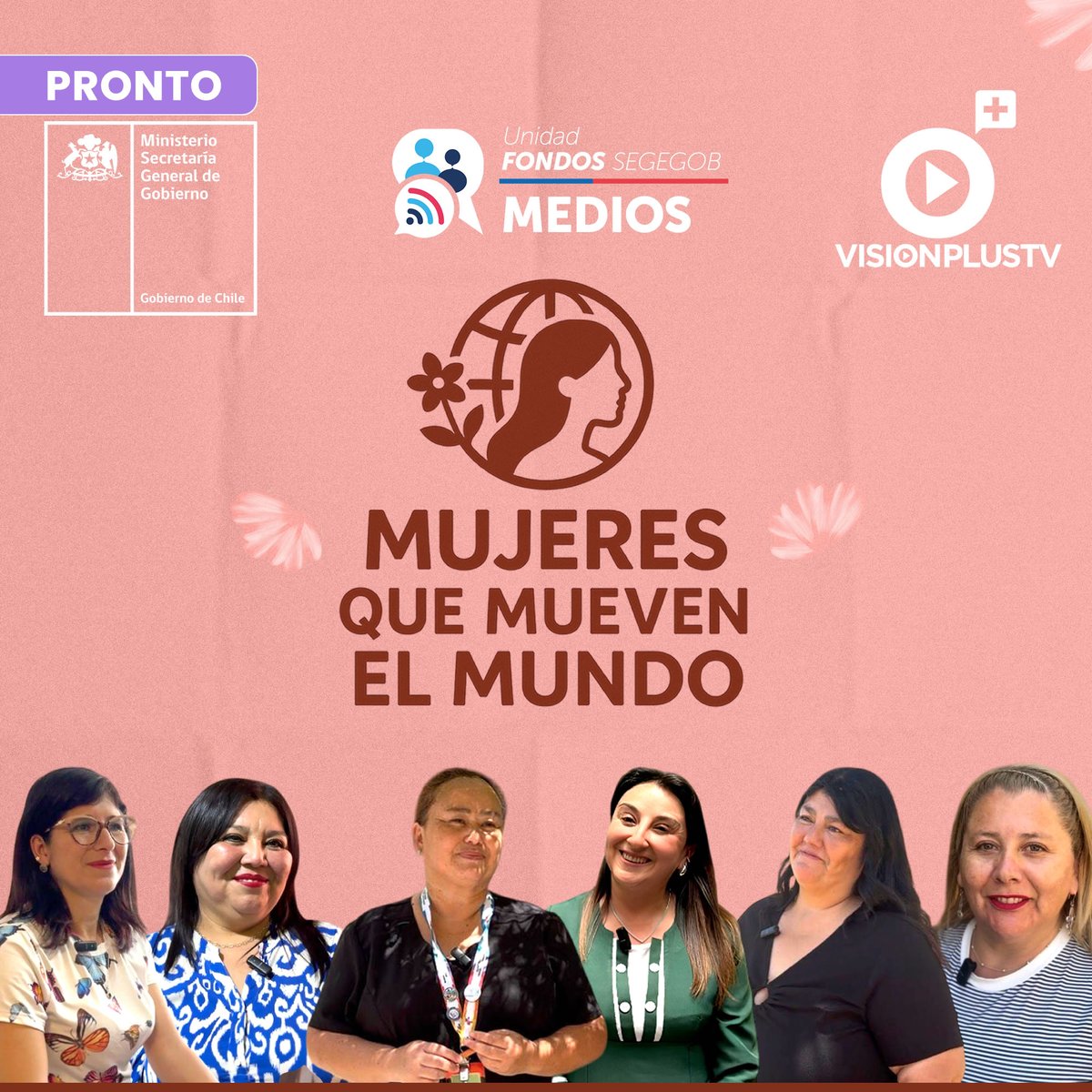 "Mujeres que Mueven el Mundo" llega a Vision Plus TV. Conoce las historias de 6 mujeres que transforman sus comunidades con valentía y liderazgo. 

Gracias al Fondo de Fomento de Medios y el Consejo Regional. ¡No te lo pierdas! #mujeres #FFMCS2025 #melipilla