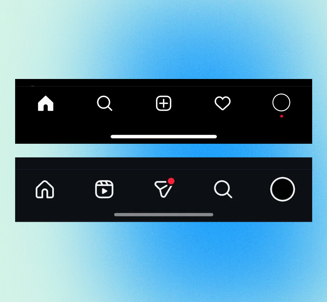 ShruPosts's tweet image. Instagram's latest nav change is a classic example of data-driven UX.
Explaining the why in the thread ↓