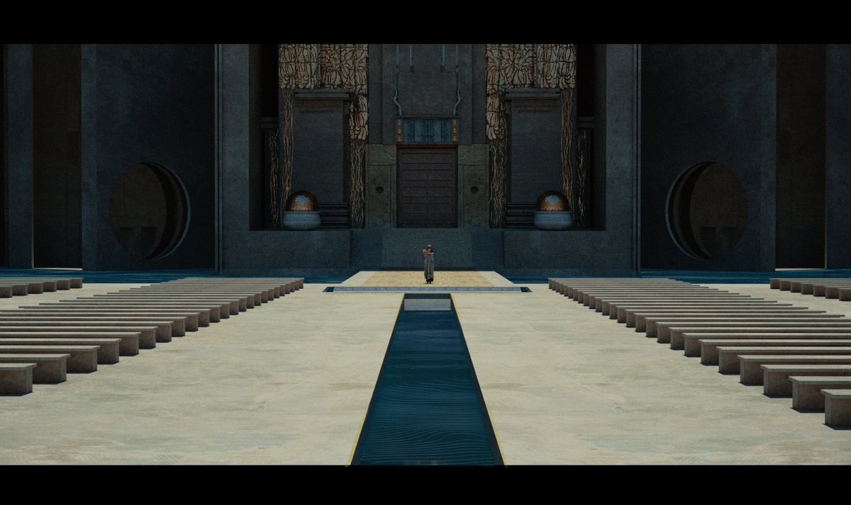 suxuanweist's tweet image. This is Part 11. I continue to introduce this planet and the symbols of its culture. Architecture and space are presented through flat composition, as this place stands for order and the rule of law.