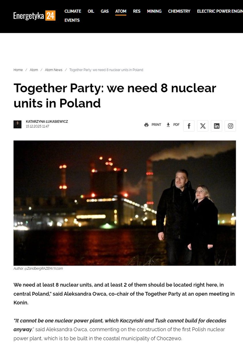 German Left: "We don't need nuclear power".

Polish Left: "One plant is not enough. We need 8, and at least 2 should be in my constituency".