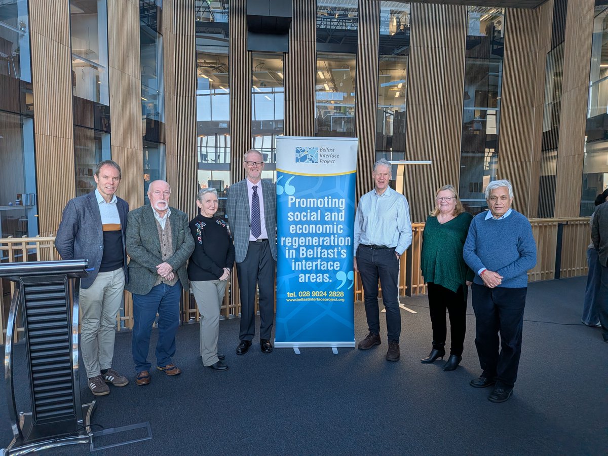 GerrySkelton1's tweet image. The Belfast Interface Project Board @BIP_Interfaces with Keynote speaker, @UlsterUni Prof. Duncan Morrow @duncan_morrow addressing the BIP 25th anniversary and AGM theme:
 ‘Inter-facing the future: projecting hope within and without the walls, for Belfast and NI’.
