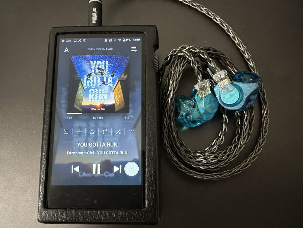 昨日まいにゅーぎあしたので少しポタオデタイム 4.4mmバランスケーブル