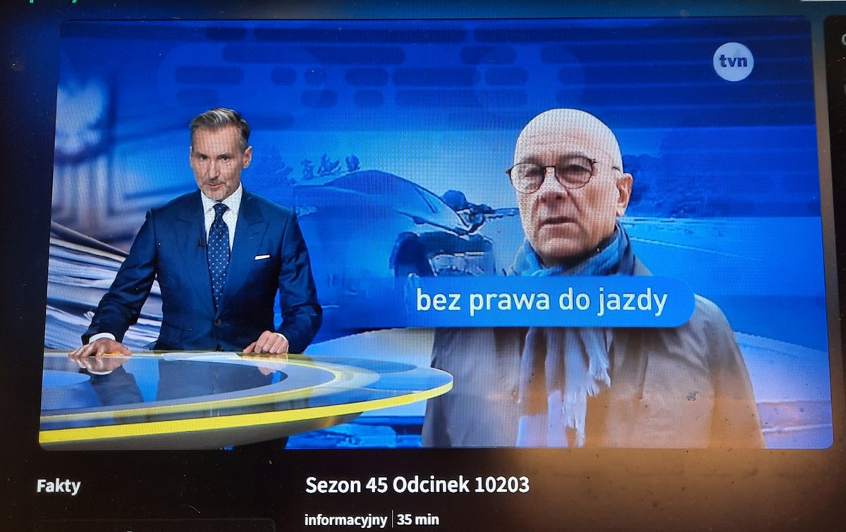 PepikNews's tweet photo. 8 grudnia, Fakty TVN. Piotr Kraśko skazany za prowadzenie samochodu bez uprawnień oburza się na polityka jeżdżącego bez prawa jazdy https://t.co/DpWKHE0JbD