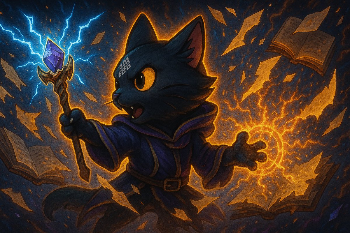 cannobroko's tweet photo. MINI BATTLE #5: ARCANE MAGE SIGGY 
Ancient magical power erupts beyond control as Siggy, the spellcaster, stands amid the chaos of arcane energy.

@ritualfnd @ritualnet https://t.co/aAuQG9E7HD
