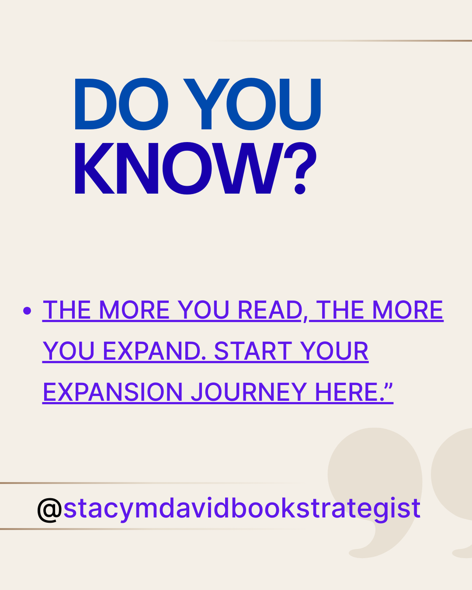 DavidStacy55164's tweet photo. The more you read, the more you expand. Start your expansion journey here.” #ExpandYourMind #ReadersLife #BookExpertAdvice https://t.co/cJKagCuF4a