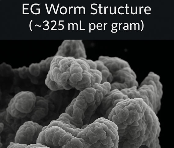 VoltCarbonTech's tweet photo. This is not foam.

This is engineered carbon architecture.

After intercalation, graphite expands into a worm-like microstructure with thousands of sealed chambers. That structure is why expandable graphite is used in:

• fire barriers
• battery thermal shields
• EMI protection
• high-temperature insulation
Our Canadian dry separated graphite is the feedstock.
Today, there is no domestic expandable graphite manufacturing.
