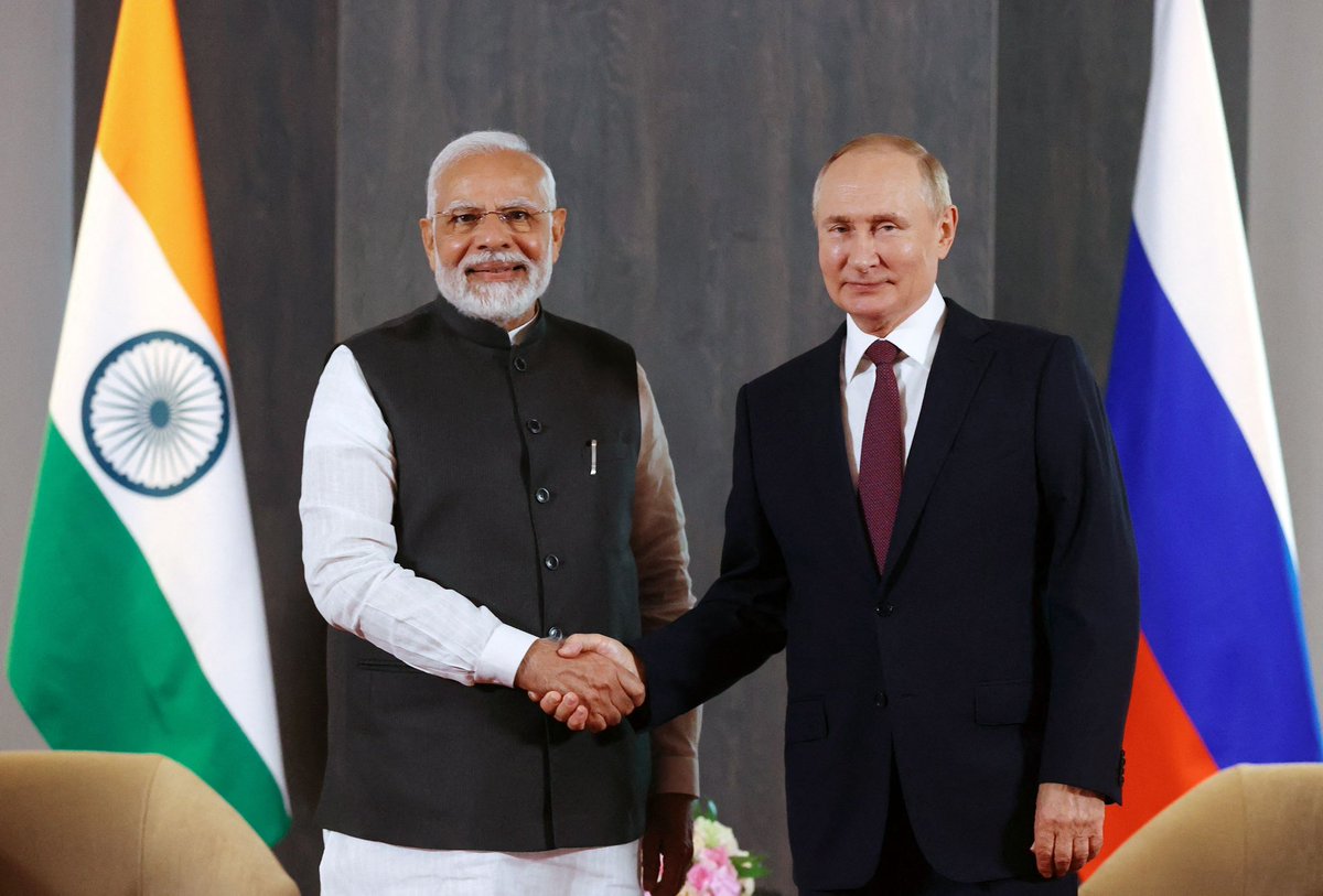 JUST IN: 🇷🇺🇮🇳 Russian President Putin signs military agreement with India on mutual troop deployments.