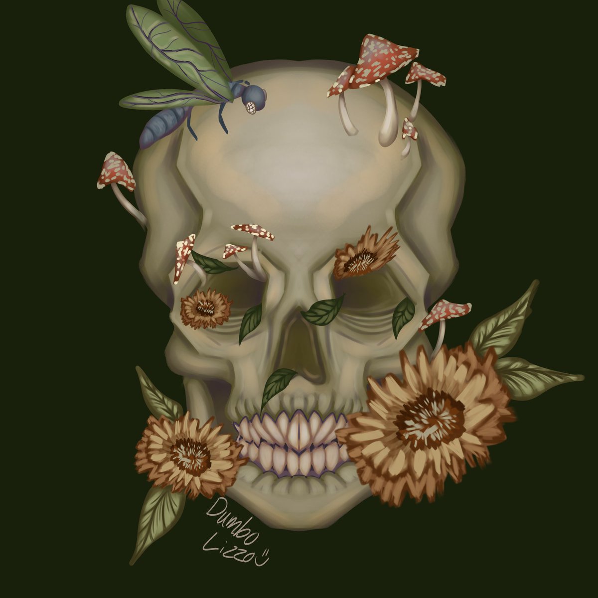 DumbassLizzy's tweet photo. I was able to get two drawings finished last night, a overgrown skull and a becorn! (I dont finish mang drawings trying get out of that habbit)

#art #digitalart #digitalpainting #DigitalArtist https://t.co/0wuhCZnTsQ