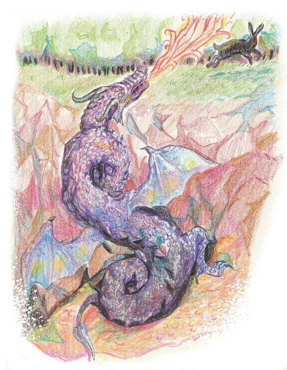 PinupCitizen's tweet image. a pencil dragon