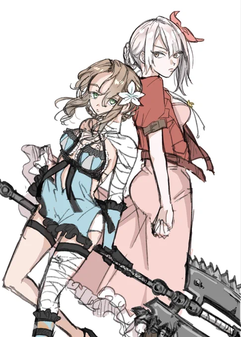 こうなる予定。 カイネとエアリス