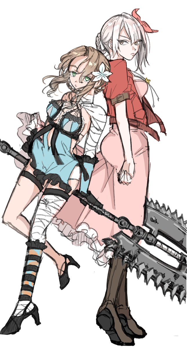 こうなる予定。
カイネとエアリス⚔️🎀