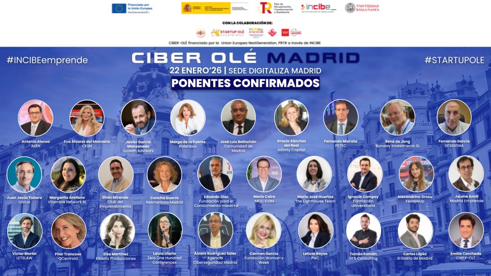 🚀 ¡No te pierdas #CIBEROLÉ! 🌟 El programa dedicado a impulsar iniciativas emprendedoras en ciberseguridad en España. 💻🔒 ¡Únete y sé parte del futuro digital!

🗓️ ¡Nos vemos en la sede de Digitaliza Madrid el 22 de enero! 🤩 🔗 Descubre más aquí: ciber-ole.eu/evento-madrid-…