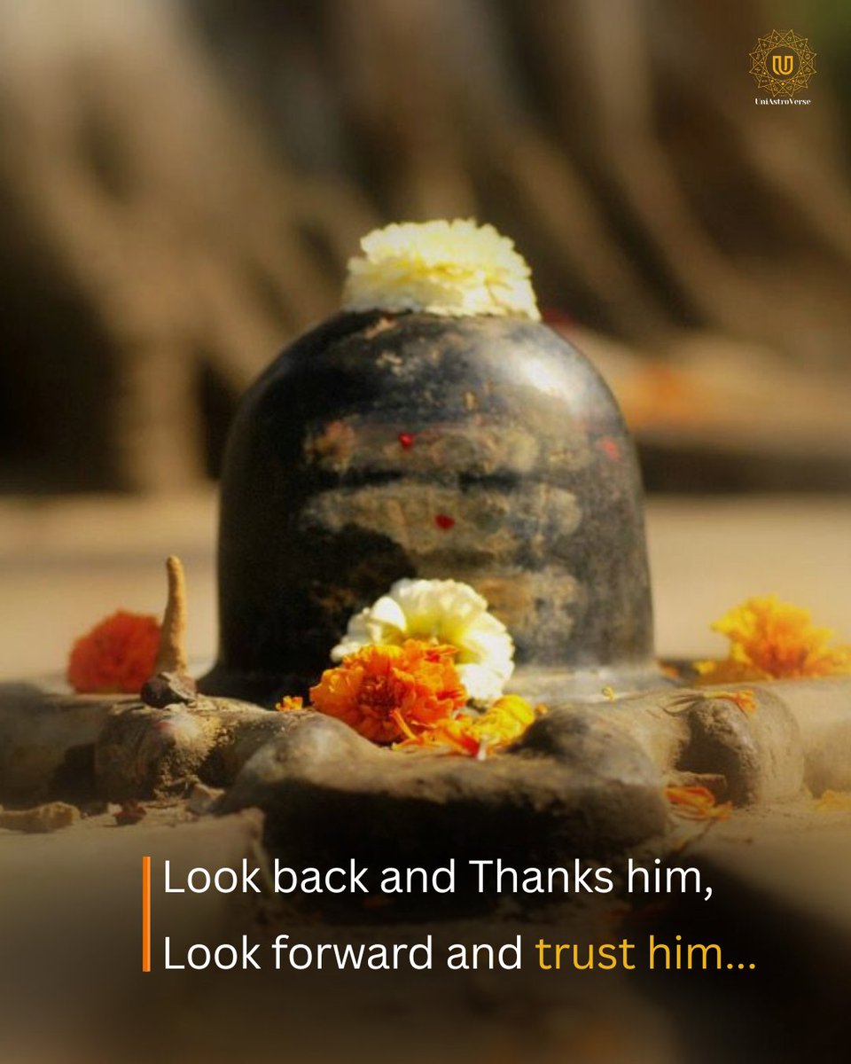 Uniastroverse's tweet photo. Look back with gratitude for all He has taught you.
Look ahead with faith, knowing Mahadev walks every step with you.
Trust the journey. 🔱✨ https://t.co/nftPaufKHb