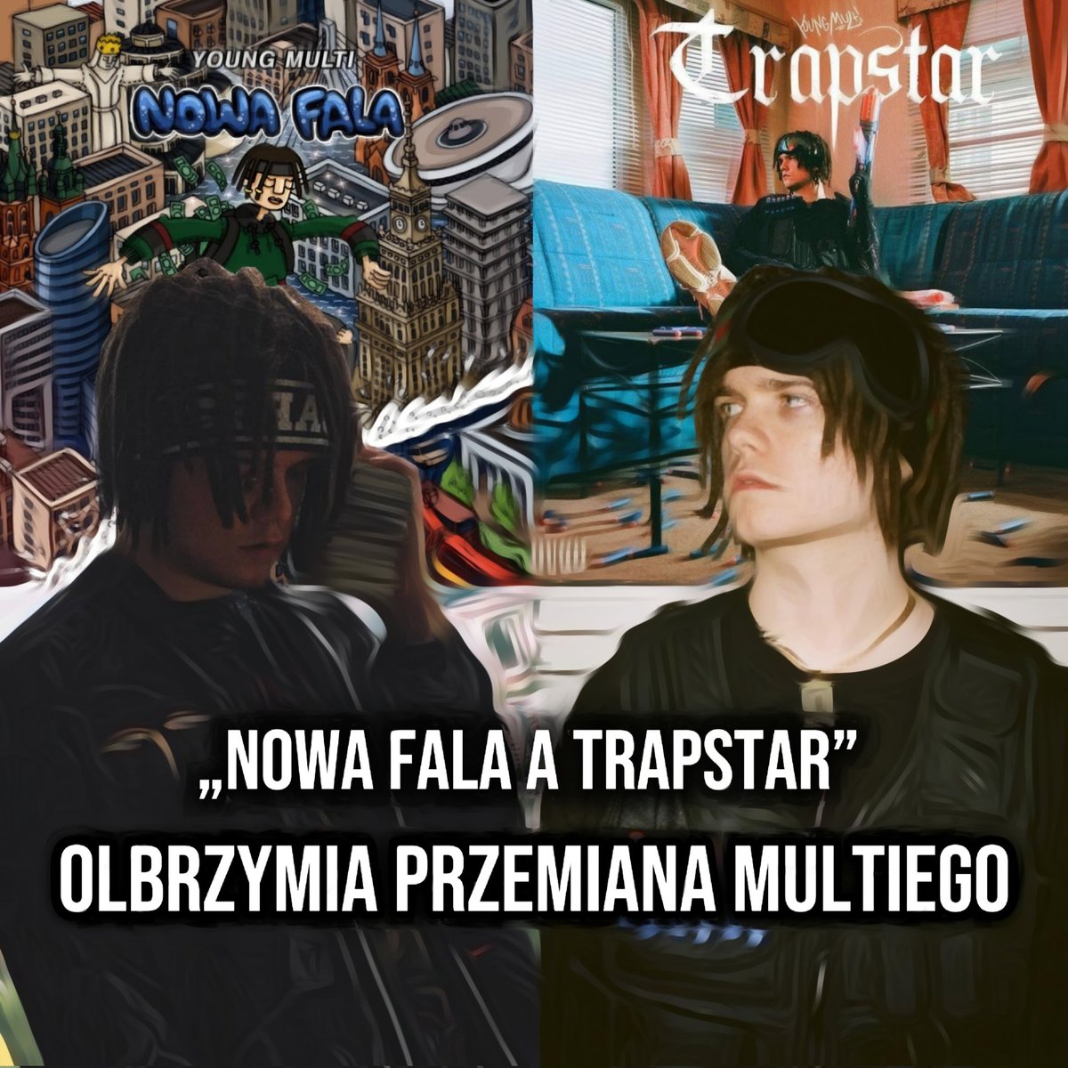 Czy da się w niecały rok stworzyć zupełnie inną klimatem płytę od poprzedniej? Zapraszam na krótką historię o muzycznej przemianie Multiego w latach 2017–2018.

„Nowa Fala” to debiutancki album Multiego, opowiadający głównie o pieniądzach, dziewczynach i imprezowym stylu życia.