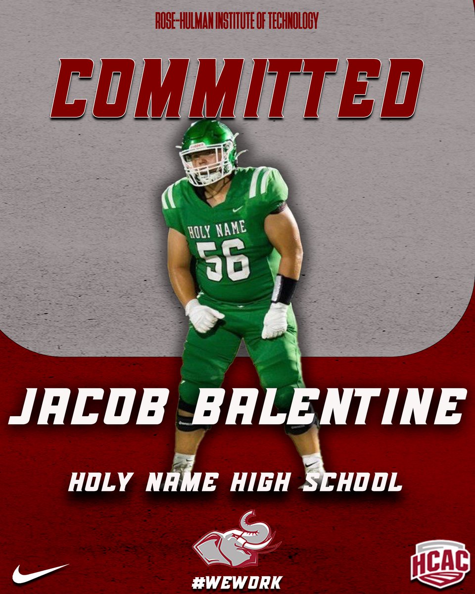 JacobBalentine2's tweet photo. I am excited to announce that I will be continuing my academic and athletic career at Rose Hulman Institute of Technology. Thank you for everyone that has supported me through this process. 
@CoachSokolRHIT @CoachSkibba @NamerFootball @RoseHulmanFB https://t.co/4HlnOXycP3