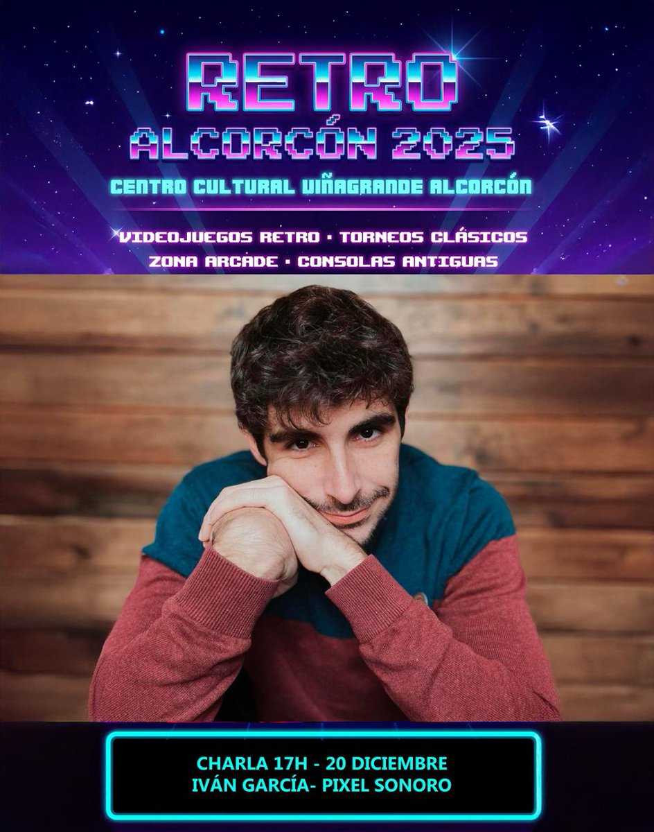 🎶🎵¡Este sábado estaré en RETRO ALCORCÓN 2025 exponiendo los entresijos de Pixel Sonoro!

👉 Hablaré sobre los orígenes y el desarrollo del proyecto, pero también desgranaremos algún caso increíble que haya aparecido en el podcast ♥️

📆 Sábado 20

🕒 17:00 h

¡Os espero! 🎵🎶