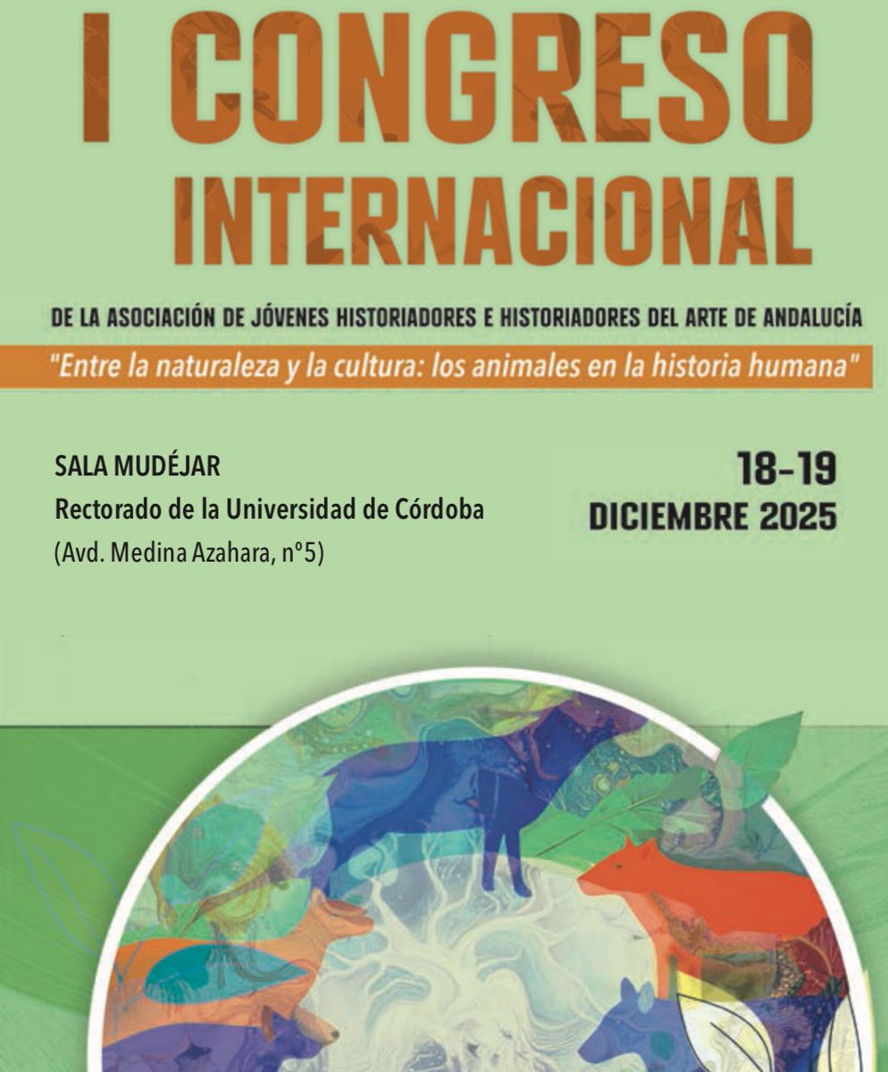CTarteso's tweet photo. 🗣️El próximo 19 de diciembre nuestra compañera @azaharacs7 participa en el I Congreso Internacional: “Entre la naturaleza y la cultura: los animales es la historia humana” 🐷🐥🐔 organizado por la @Univcordoba 🎓 https://t.co/aBVE3b8pSt