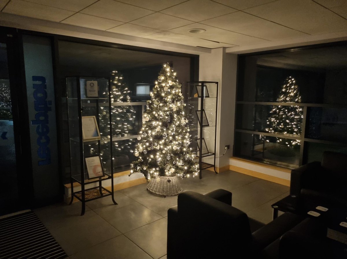 The weather outside may be a little inclement but Riggs Autopack reception is looking rather cosy with the tree up 🎄🙂