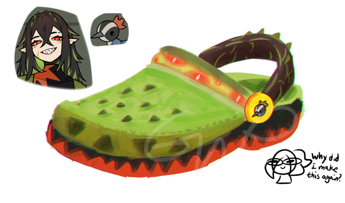Joowongacha's tweet image. 🐊Croc Crocs🐊
#KaiCrocArt