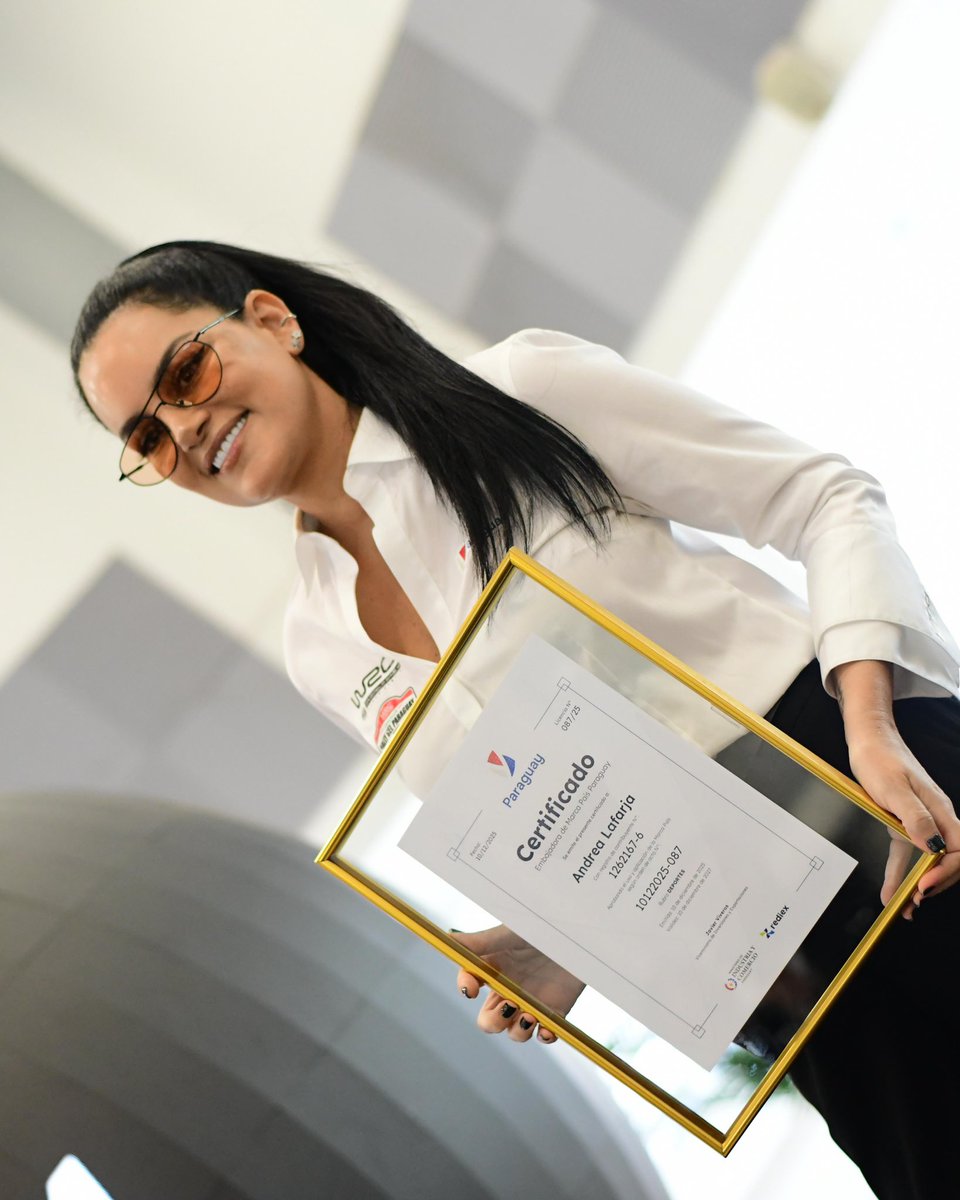 coparaguay's tweet image. Andrea Lafarja marca un hito histórico para el deporte motor paraguayo al convertirse en la primera mujer paraguaya en competir una temporada completa del World Rally Championship. 🚘🏁🇵🇾

La presentación oficial de este proyecto histórico contó con la presencia de Camilo Pérez…