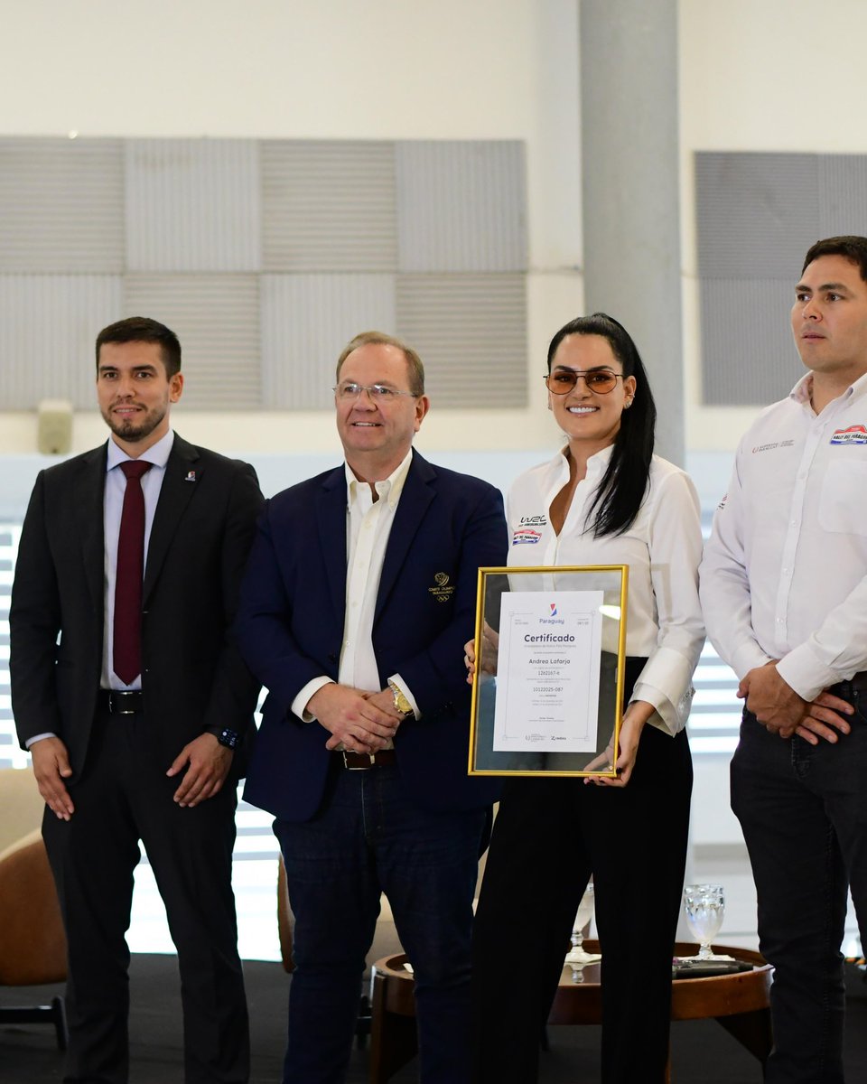 coparaguay's tweet image. Andrea Lafarja marca un hito histórico para el deporte motor paraguayo al convertirse en la primera mujer paraguaya en competir una temporada completa del World Rally Championship. 🚘🏁🇵🇾

La presentación oficial de este proyecto histórico contó con la presencia de Camilo Pérez…