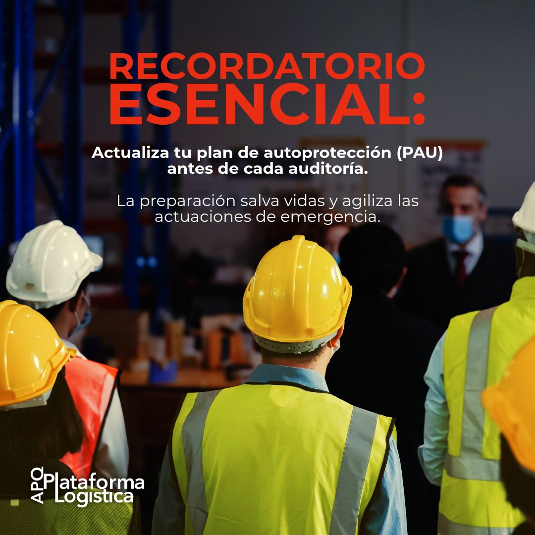 Recordatorio esencial: Actualiza tu plan de autoprotección (PAU) antes de cada auditoría. La preparación salva vidas y agiliza las actuaciones de emergencia. #PlanDeEmergencia #APQNormativa