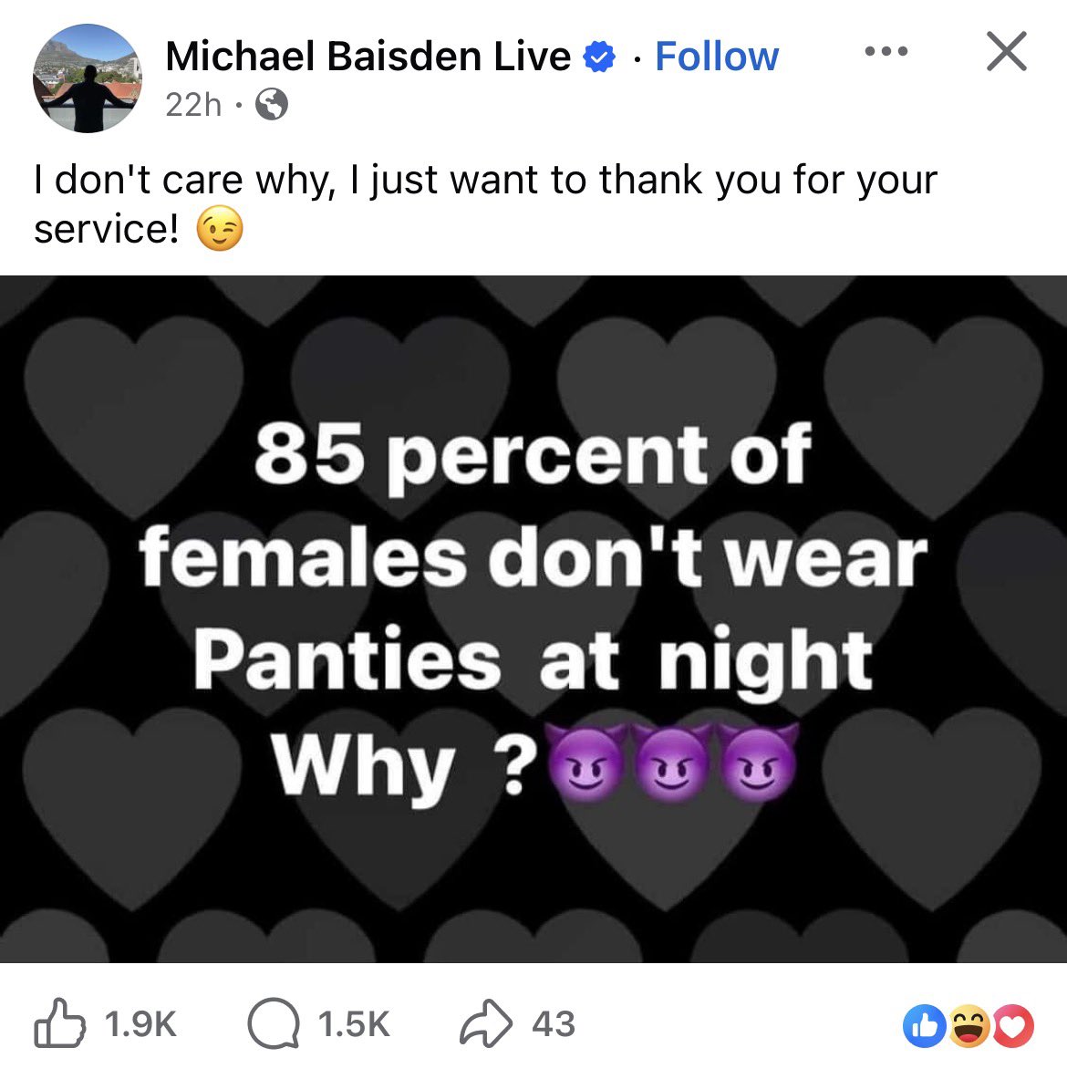 These are the people who won’t get out the way for new Black talent to have an opportunity. This man is 62 American years old.  All the things going on in the world, this what his platform being used for.