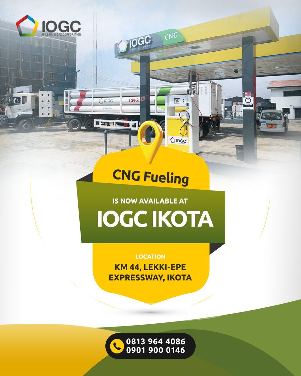 IKOTA, WE’RE LIVE🥳! 

Our CNG station is officially OPEN and ready to fuel your ride! This is more than a station; it’s a step closer to affordable, reliable energy for everyone.

And guess what? We’re just getting started… more locations coming soon!

#iogc #cng #ikota