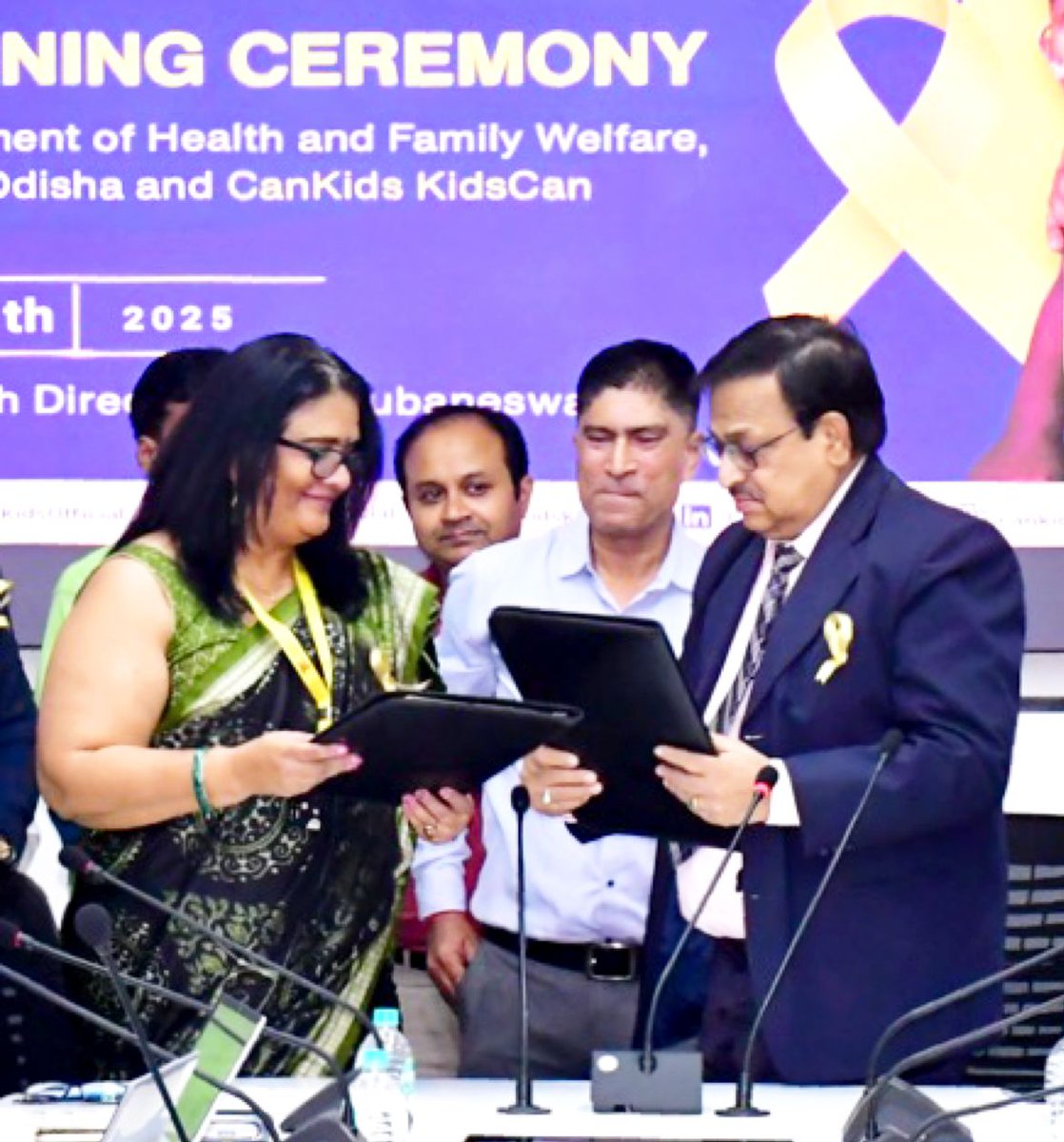 ସ୍ୱାସ୍ଥ୍ୟ ଏବଂ ପରିବାର କଲ୍ୟାଣ ବିଭାଗର ଶୈଶବ କର୍କଟ ଚିକିତ୍ସା ସେବାକୁ ସୁଦୃଢ଼ କରିବା ପାଇଁ ବୁଝାମଣାପତ୍ର ସ୍ୱାକ୍ଷର। ଶିଶୁ କର୍କଟ ଚିକିତ୍ସା ନିମନ୍ତେ ସ୍ୱାସ୍ଥ୍ୟ ଏବଂ ପରିବାର କଲ୍ୟାଣ ବିଭାଗ ଏବଂ କ୍ୟାନକିଡ୍ସ କିଡ୍ସକ୍ୟାନ ମଧ୍ୟରେ ମିଳିତ ସ୍ୱାସ୍ଥ୍ୟ ନିର୍ଦ୍ଦେଶାଳୟରେ ବୁଝାମଣାପତ୍ର (MoU) ସ୍ୱାକ୍ଷର ହୋଇଛି । #Odishacares