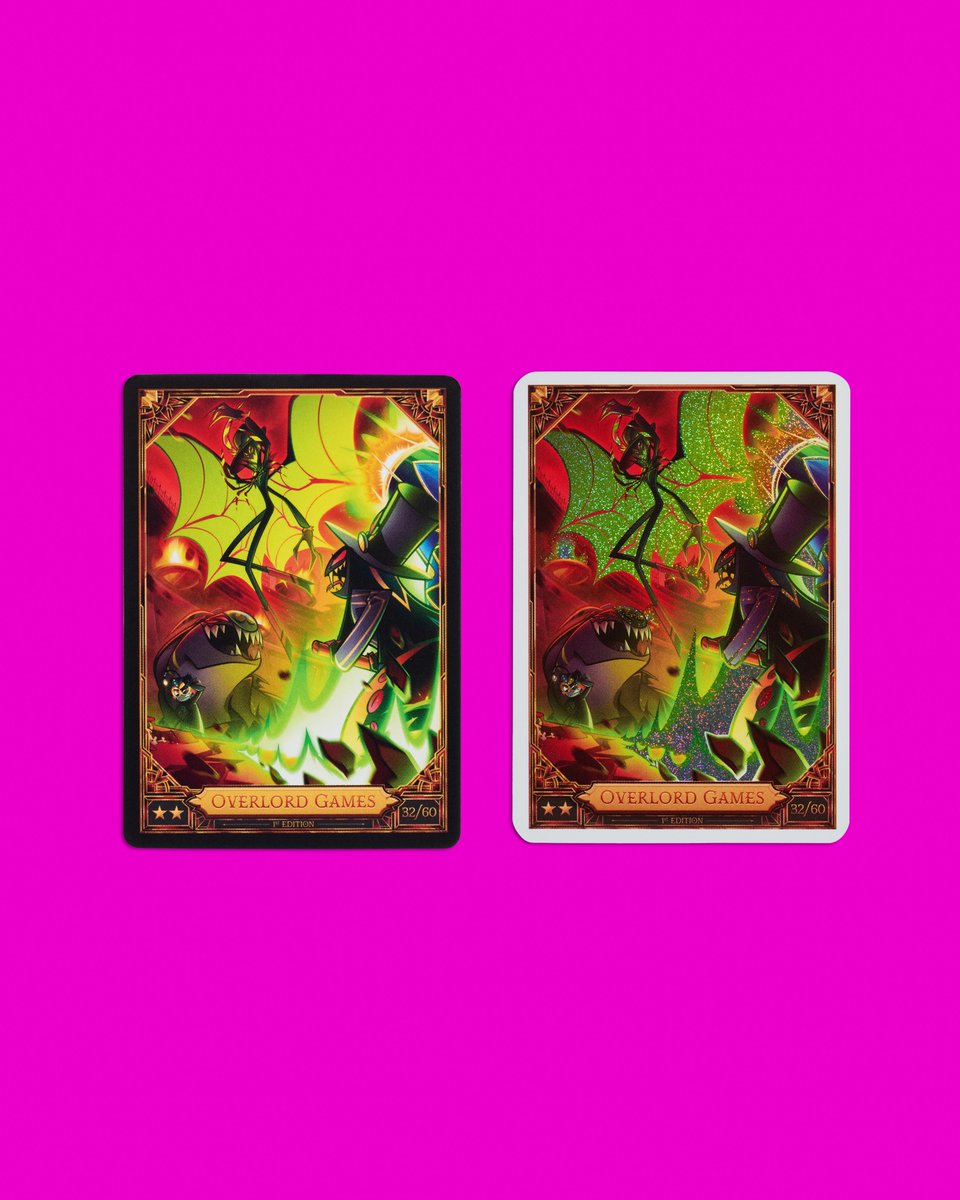 The wait is over. Hazbin Hotel Season Two Trading Cards are finally here. Get ready for an all-new set featuring: 25 Commons, 15 Uncommons, 12 Rares, 8 Ultra Rares, and ? Secret Rares.

Will you be the first VoxTek employee to complete a full set? Find out now on